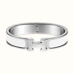 Hermes Clic H Bracelet (Blanc, GM)